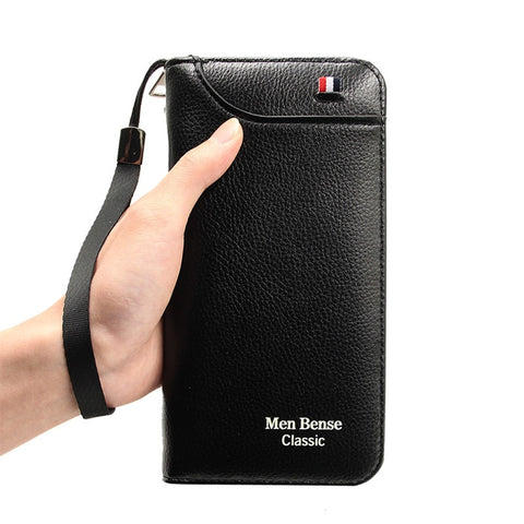 Wallet Long Style Credit Card Holder Male Phone Purse Zipper Large Capacity