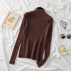 Turtleneck Women Sweaters Warm Pullover Slim Tops Knitted