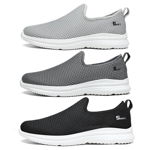 Men Loafers Shoes Light Walking Mesh Breathable Casual Shoes