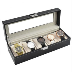 1/2/3/5/6 Grids Watch Box PU Leather Watch Case Holder Organizer Storage Box