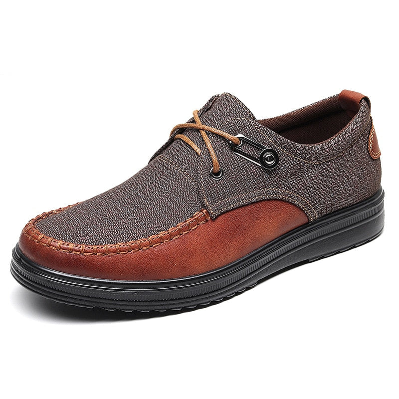 Men Casual Shoes Fashion Leather Shoes for Men Flat Shoes Driving Sneakers