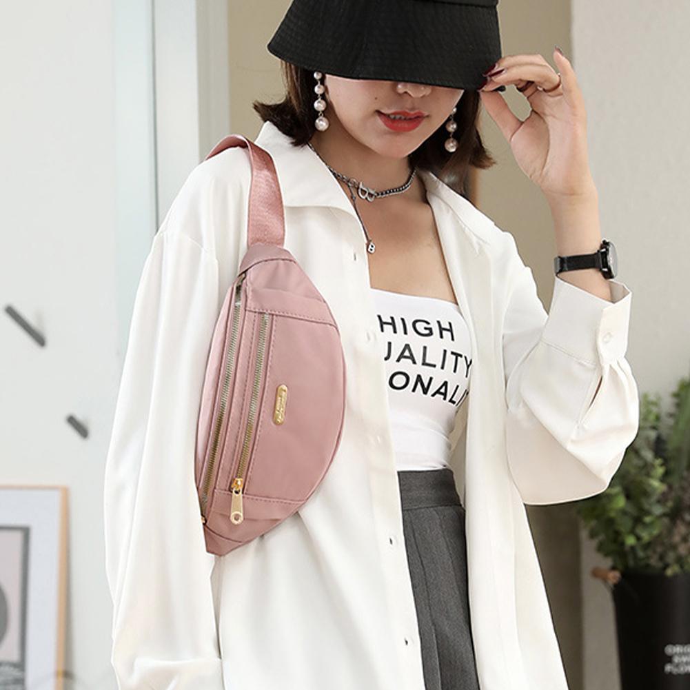 Waist Bags For Women Canvas Leisure Color Waist Bag Shoulder