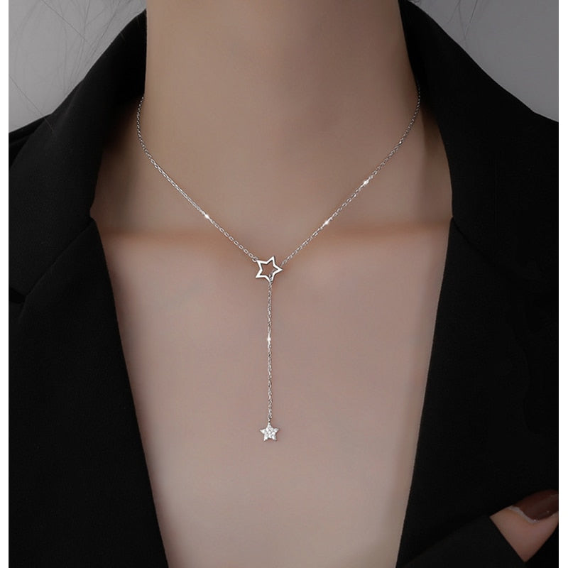 Cute Shiny Star Choker Drop Charm Necklaces Charming