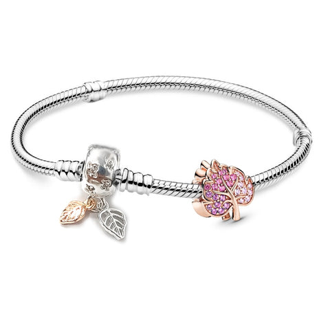 Heart-shaped Pendant Charm Bracelet Fit