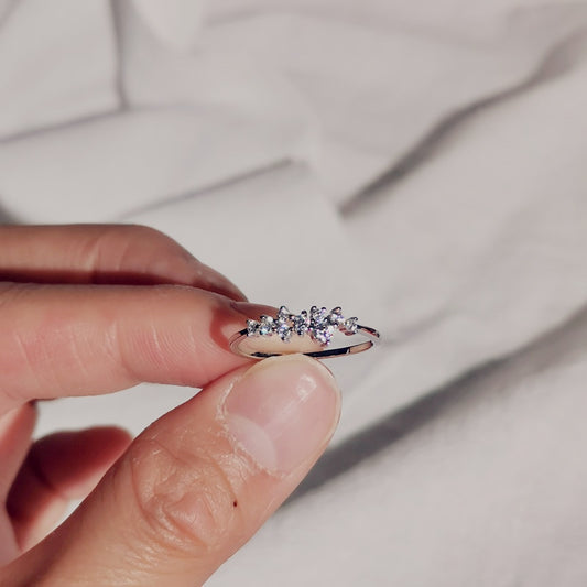 Classic Irregular Shiny Star Plum Ring Jewelry Accessories