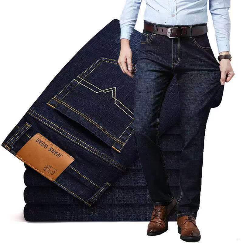 Clothing Slim Men Summer Autumn Business Casual Jeans Oversize Denim