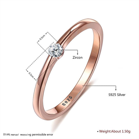 Silver Inlaid With Cubic Zircon Customize Ring Simple Multi-color