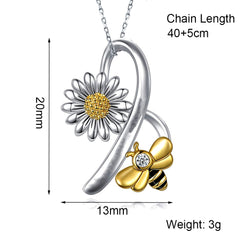 Rose Valley Sunflower Pendant Necklace