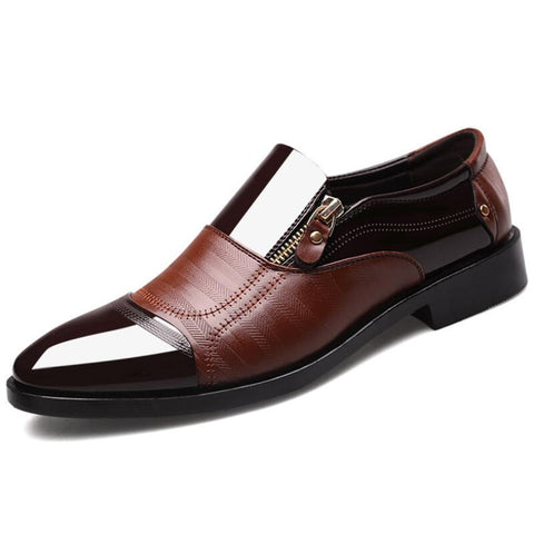 Business Oxford Shoes Men Breathable Leather Shoes Rubber Formal Dress Shoes