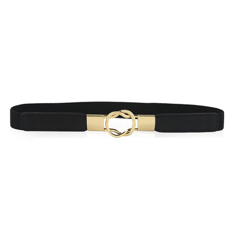 63cm Female Fashion Thin Elastic Stretch Waistband Crystal Bow Belt