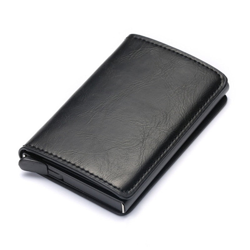 Business ID Credit Card Holder Men Women Coin Leather Wallet RFID