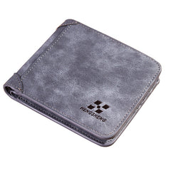 Wallet Short Frosted Leather Wallet Retro Three Fold Vertical Wallet