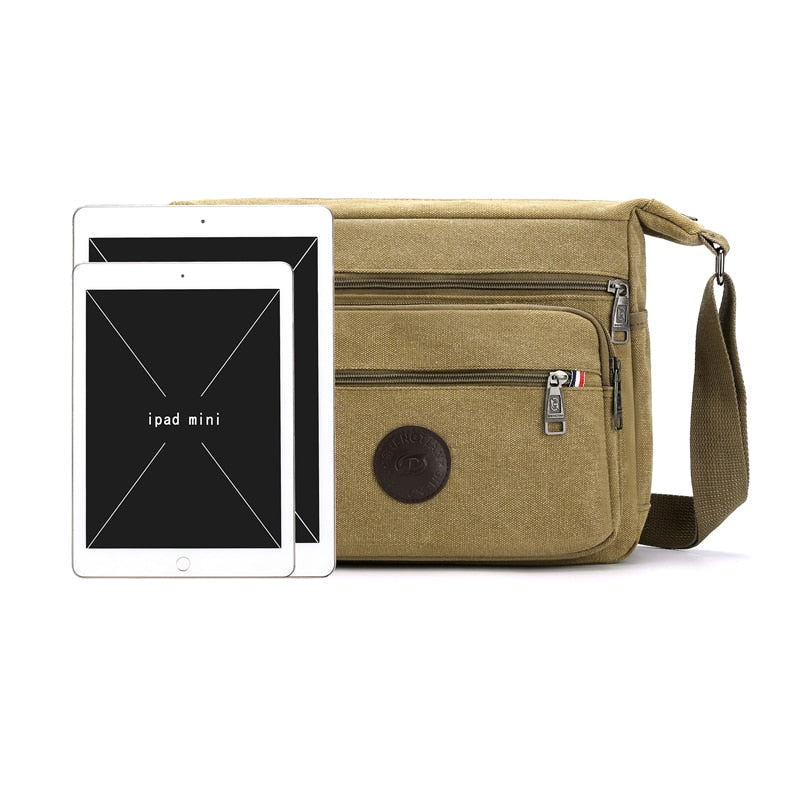 Travel Bag Canvas Casual Men Shoulder Crossbody Outdoor Bags