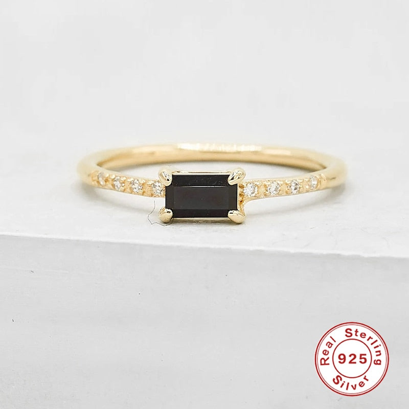 Square Black Diamond Ring Fine Jewelry