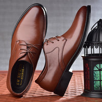 Men Leather Shoes Business Dress Shoes All-Match Casual Shoes