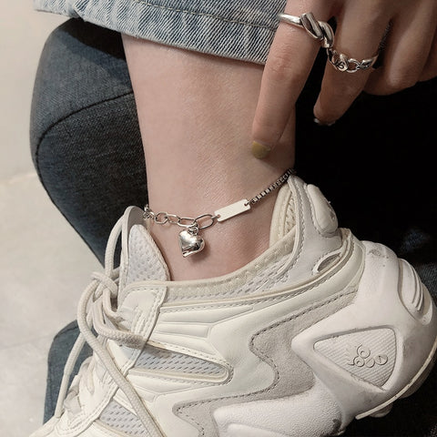 Fashion Silver Color  Summer Anklet Bracelet Vintage Thai Silver