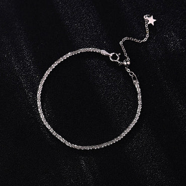 Silver Plated Fashion Simple Shiny Chain Bracelet
