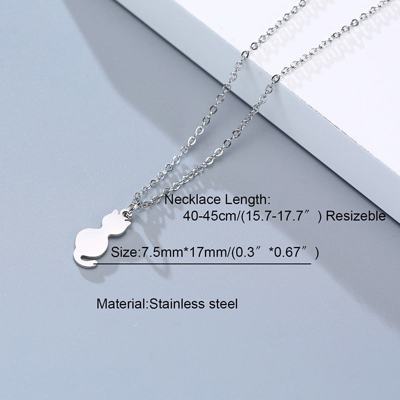 Simple Casual Necklaces Stainless Steel Feather Geometric Bar