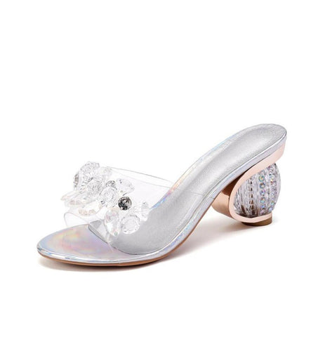 Women Sandals Crystal Transparent Jelly Shoes Summer Woman Open Toe