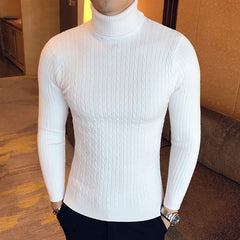 Men Turtleneck Sweaters and Pullovers Fashion Knitted Sweater