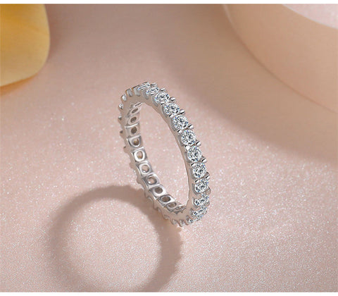 Rings For Women Silver Color Cubic Zirconia Ring Trendy Jewelry