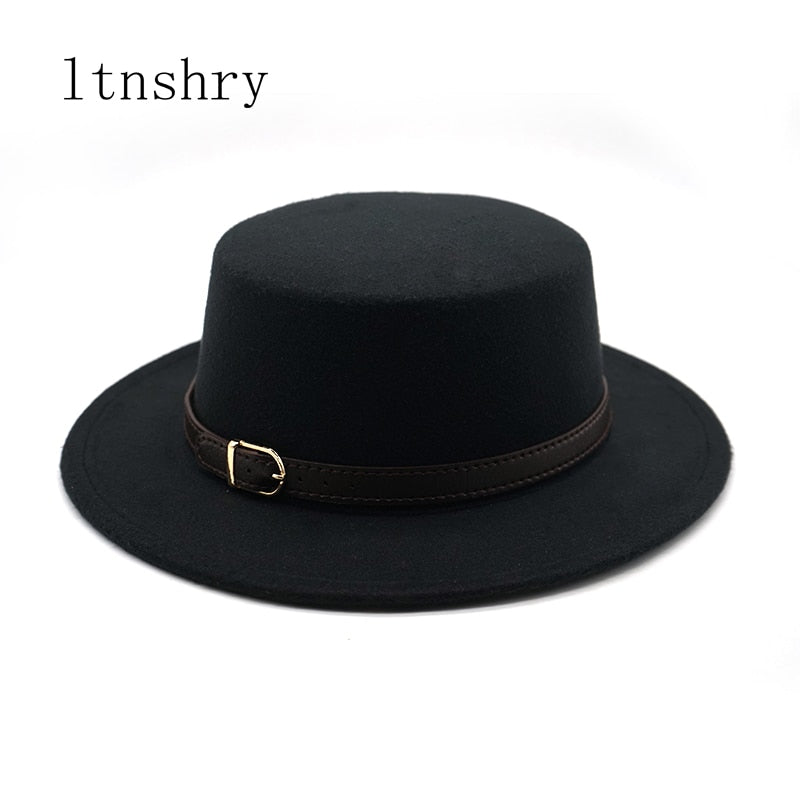 Retro Winter Autumn Top hat Imitation Woolen Felt Fedora Hats