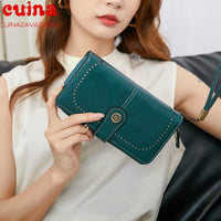 Fashion Retro Women Clutch Leather Wallet Female Long Wallet