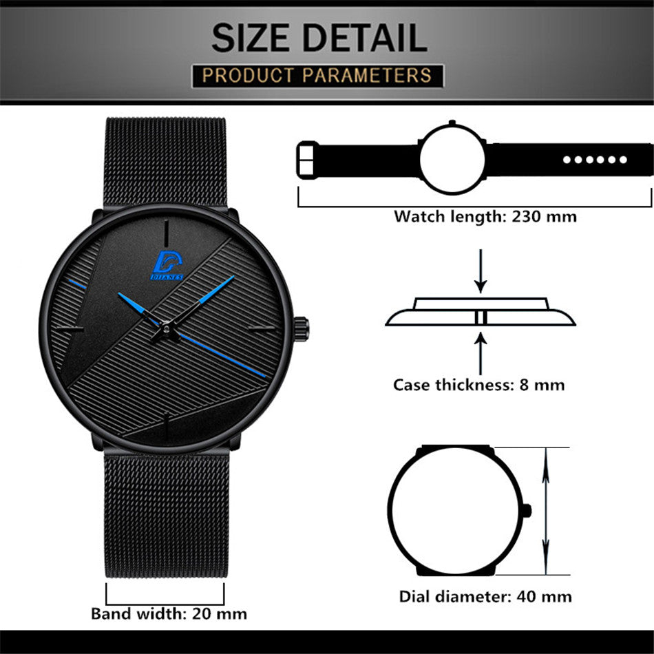 Watches Mens Minimalist Men Fashion Ultra-thin Watch Simple Men Business