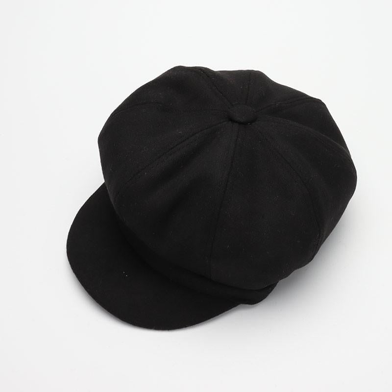 Hats for Women Solid Plain Octagonal Newsboy Cap Men Ladies Casual Wool Hat