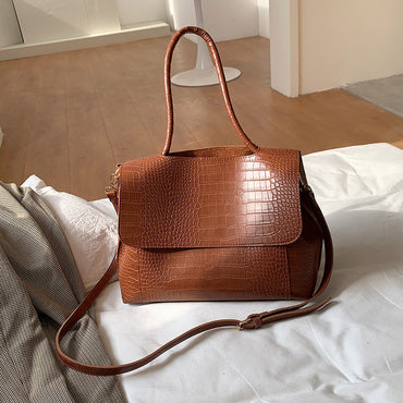 Designer Crocodile Pattern women handbag Large Capacity  Shoulder Bags  Casual Totes
