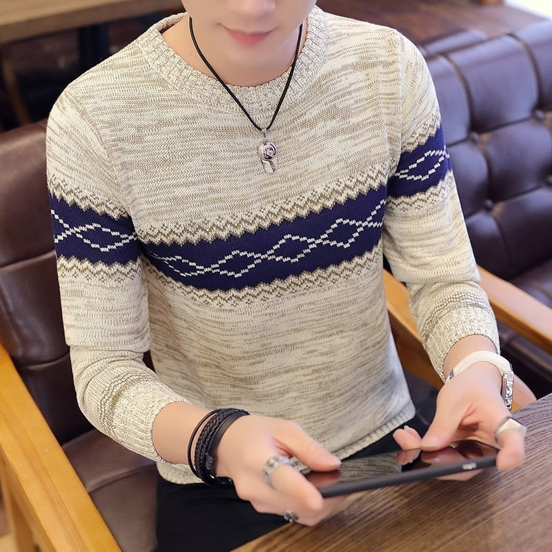 Sweaters And Pullovers Men Long Sleeve Knitted Sweater