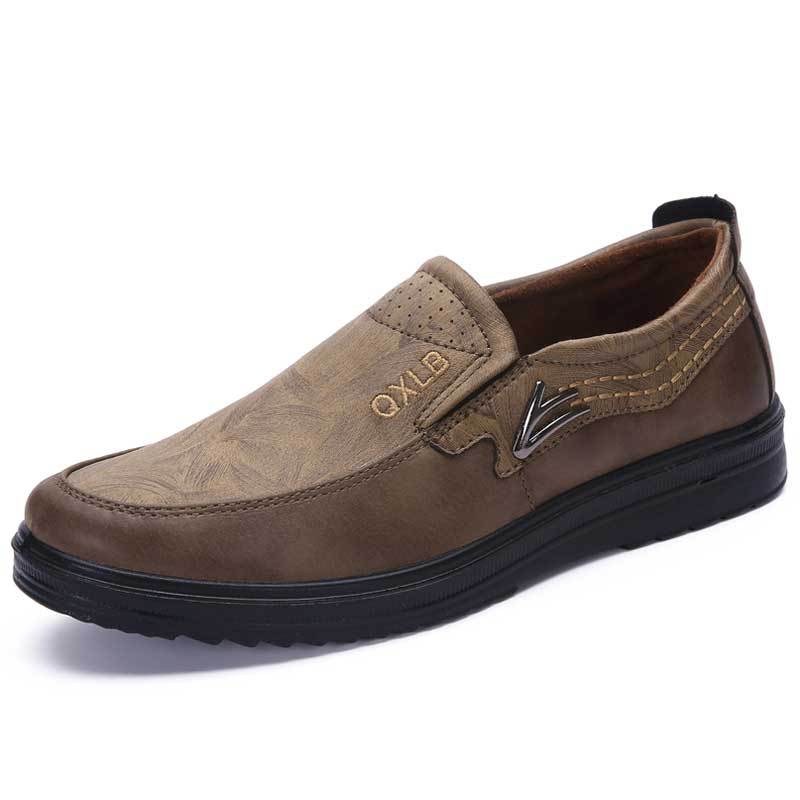 Men Casual Shoes Fashion Leather Shoes for Men Flat Shoes Driving Sneakers