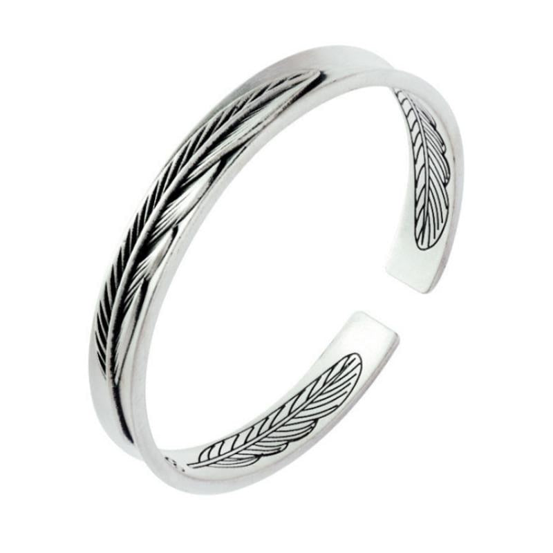 Simple Twisted Woven Bangles for Men Fashion Retro Casual Party Jewelry