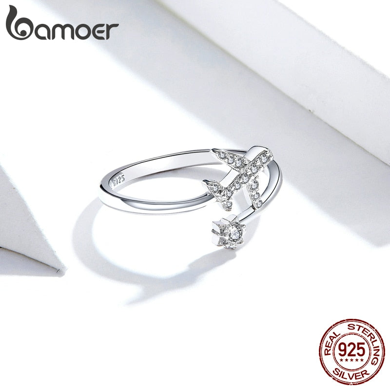 Silver Flying Plane Open Finger Rings