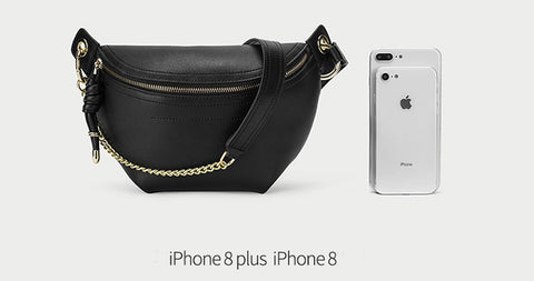 Women Waist Packs Leather Fanny Letter Belt Bags