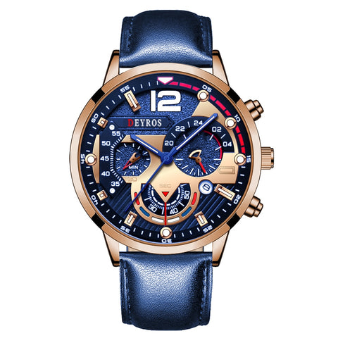 Fashion Mens Watches Luxury Stainless Steel Quartz Wristwatch