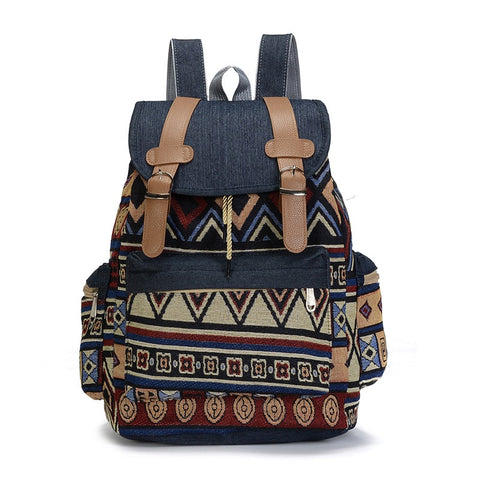Canvas Vintage Backpack Ethnic Backpacks Bohemian Backpack Schoolbag