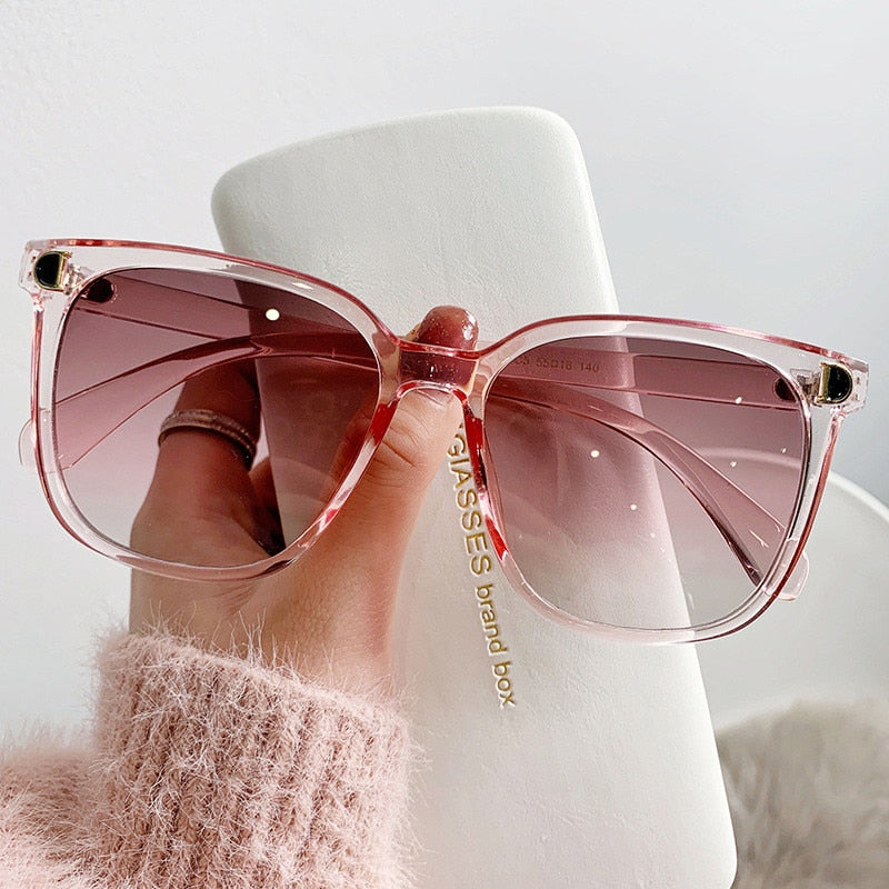 Fashion Oversized Sunglasses Square Design Vintage