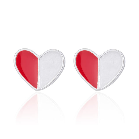 Fashion Jewelry Silver Color Small Pearl Cat Stud Earrings