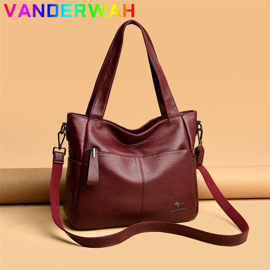 Leather Bags Female Shoulder Sac Tote Shopper Bag