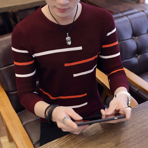 Sweaters And Pullovers Men Long Sleeve Knitted Sweater