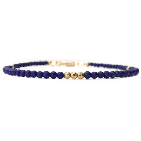 Lapis bracelet for Men Lapis lazuli Bead Bracelet