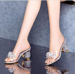 Women Sandals Crystal Transparent Jelly Shoes Summer Woman Open Toe