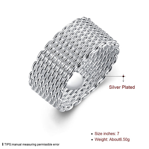 Interwoven Web Ring For Woman Fashion Charm Jewelry