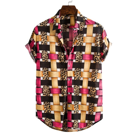 Men Short Sleeve Male Shirts for Mens Social Man Designer Clothes