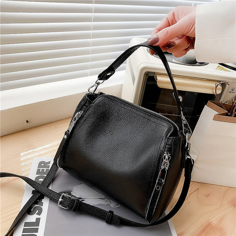 Genuine Leather Handbag Designers Messenger Bags Females Bucket