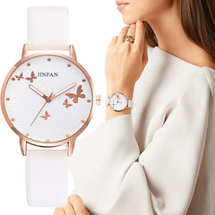 Elegant Simple Butterfly Design Dial Design Ladies Watches