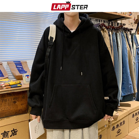 Oversized Graphic Hooded Hoodies Mens Thick Streetwear