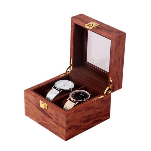 2/3/6 Grids Wooden Box Retro Watch Case Holder Organizer Storage Box