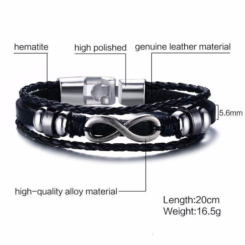 Vintage Rudder Charm Bracelet for Men Multi-layer Leather Rope Bracelets